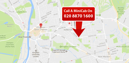 kingston minicab map